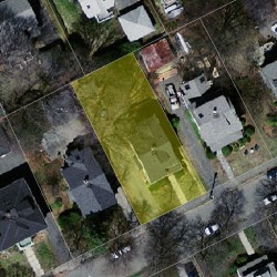 54 Adella Ave, Newton MA 02465-1922 aerial view