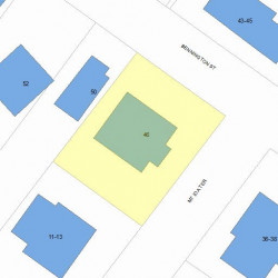 46 Bennington St, Newton MA 02458-1949 plot plan