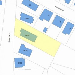 44 Lexington St, Newton MA  02465-1054 plot plan