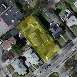 1619 Centre St, Newton MA  02461-1256 aerial view