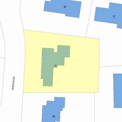 76 Gordon Rd, Newton MA 02468-1219 plot plan