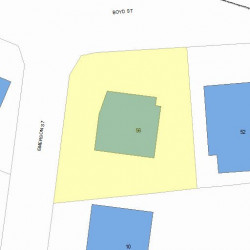 56 Boyd St, Newton MA 02458-1602 plot plan
