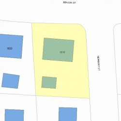 1016 Beacon St, Newton MA  02459-1727 plot plan