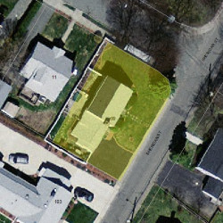 99 Sheridan St, Newton MA  02465-1057 aerial view