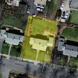 115 Fairway Dr, Newton MA 02465-1714 aerial view
