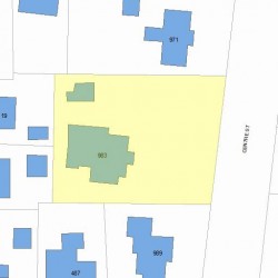 983 Centre St, Newton MA 02459-1267 plot plan