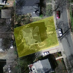 125 Beaumont Ave, Newton MA 02460-2315 aerial view