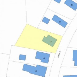 37 Curve St, Newton MA  02465-2206 plot plan