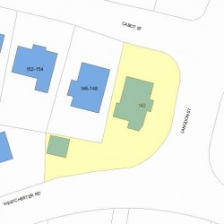 142 Cabot St, Newton MA 02458-2536 plot plan
