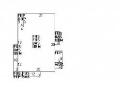 338 Cherry St, Newton MA  02465-1627 floor plan