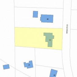40 Windsor Rd, Newton MA 02468-1505 plot plan