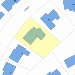 103 Rosalie Rd, Newton MA 02459-3129 plot plan