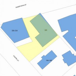 326 Watertown St, Newton MA  02458-1306 plot plan