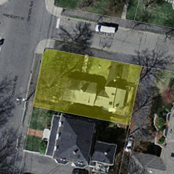 47 Prescott St, Newton MA  02460-1718 aerial view