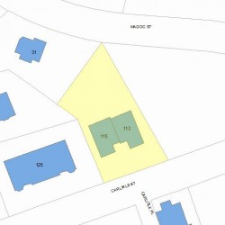115 Carlisle St, Newton MA  02459-2381 plot plan