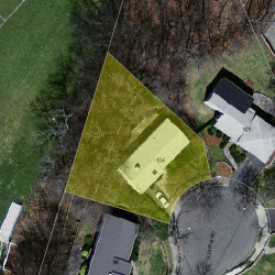 104 Oldham Rd, Newton MA 02465-2329 aerial view