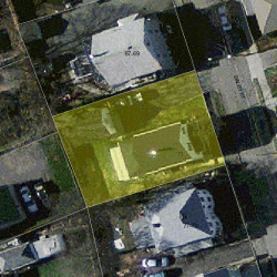 73 Dalby St, Newton MA  02458-1032 aerial view