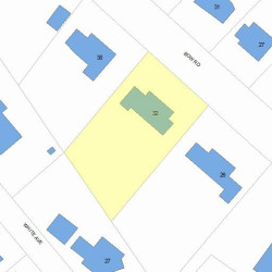 32 Bow Rd, Newton MA 02459-2513 plot plan