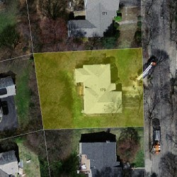 179 Paulson Rd, Newton MA 02468-1231 aerial view