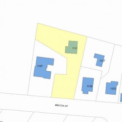 1143 Beacon St, Newton MA 02461-1101 plot plan