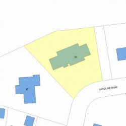 39 Caroline Park, Newton MA 02468-1101 plot plan