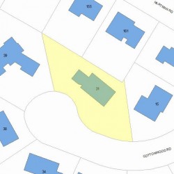 31 Cottonwood Rd, Newton MA  02459-3112 plot plan