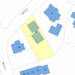 46 Lowell Ave, Newton MA  02460-1615 plot plan