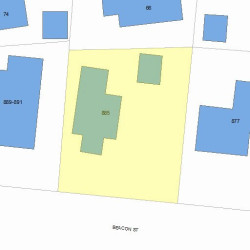 885 Beacon St, Newton MA 02459-1822 plot plan