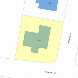 155 Hunnewell Ave, Newton MA 02458-2245 plot plan