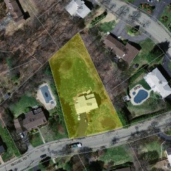 109 Rachel Rd, Newton MA  02459-2924 aerial view