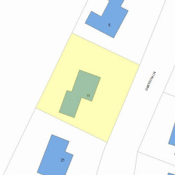 11 Grayson Ln, Newton MA  02462-1020 plot plan