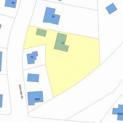 19 Garland Rd, Newton MA 02459-1740 plot plan