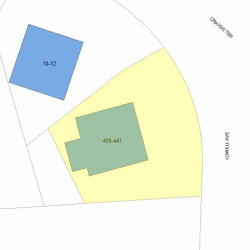 441 Lowell Ave, Newton MA  02460-2123 plot plan