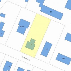 19 Woodbine St, Newton MA 02466-1808 plot plan