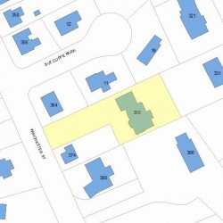 368 Winchester St, Newton MA  02461-2035 plot plan