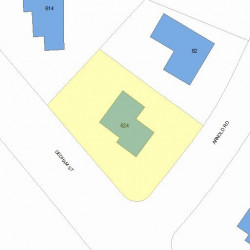 624 Dedham St, Newton MA 02459-3322 plot plan