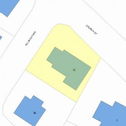 82 Church St, Newton MA  02458-2057 plot plan