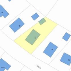 44 Lewis St, Newton MA 02458-1825 plot plan