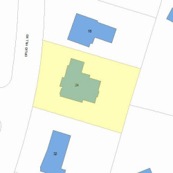 24 Druid Hill Rd, Newton MA  02461-2023 plot plan