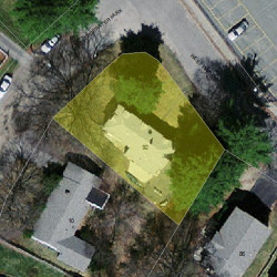 92 Pine St, Newton MA  02466-1308 aerial view