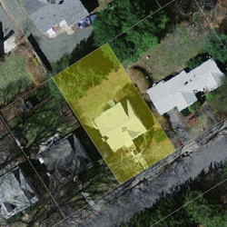 57 Wallace St, Newton MA  02461-1921 aerial view