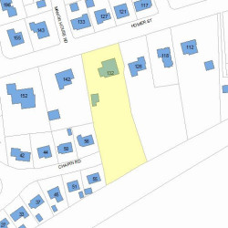 132 Homer St, Newton MA  02459-1518 plot plan