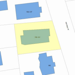 139 Harvard St, Newton MA 02460-2277 plot plan