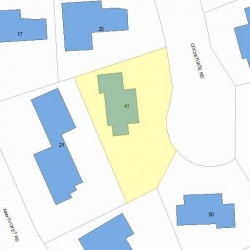 41 Cochituate Rd, Newton MA 02461-1428 plot plan