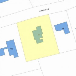 164 Highland Ave, Newton MA 02465-2510 plot plan