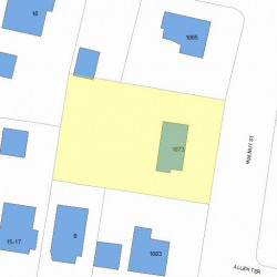1073 Walnut St, Newton MA 02461-1262 plot plan