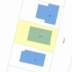 24 John St, Newton MA  02459-2305 plot plan