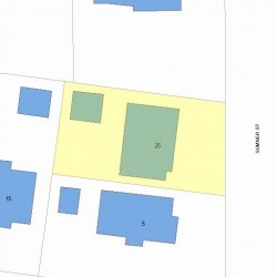 25 Sumner St, Newton MA  02459-1640 plot plan