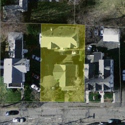 21 Pleasant St, Newton MA  02459-1812 aerial view