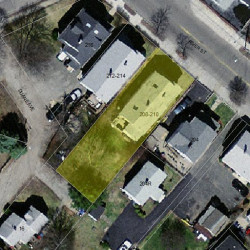 208 River St, Newton MA  02465-1430 aerial view